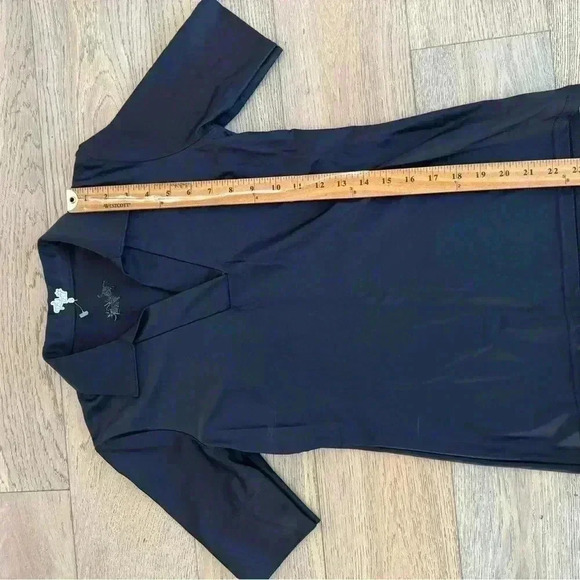 Tzu Tzu Womens Short Sleeve Polo Black Small - Picture 2 of 5